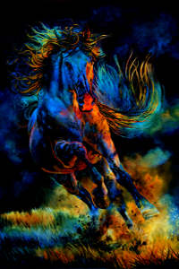 wild horse painting