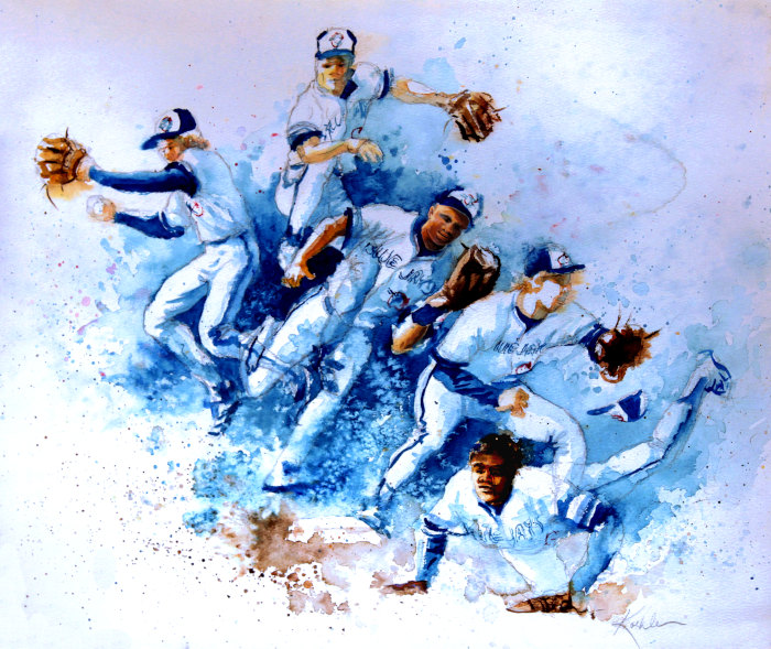 Baseball Action Painting