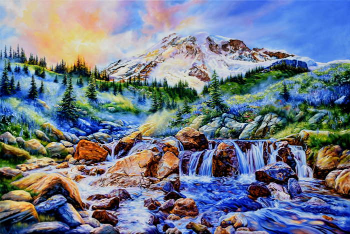 Mount Rainier painting