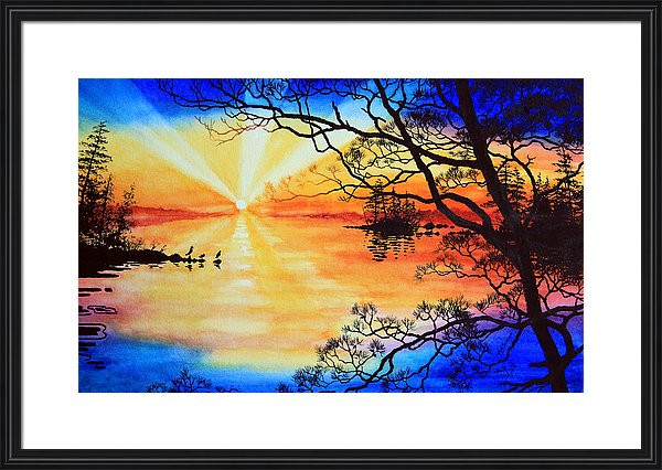 Lake Sunset Painting