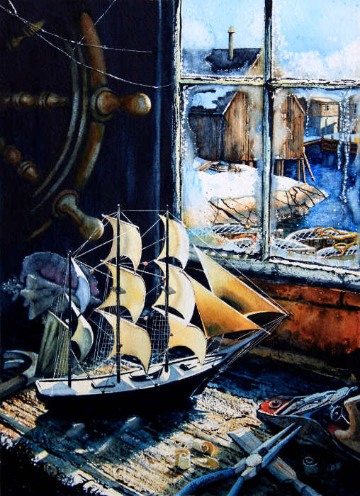 model ship painting