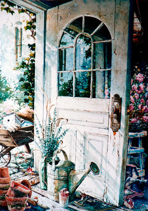 secret garden door painting