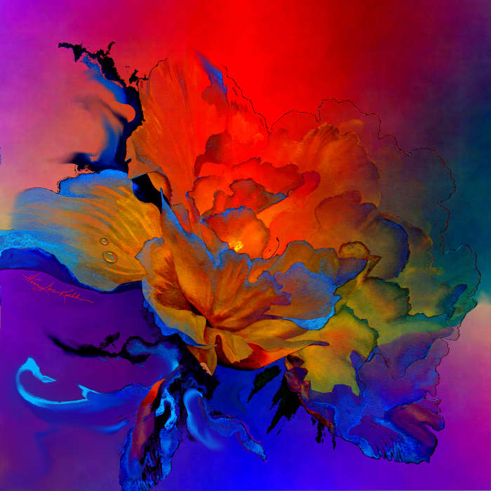 digital flower painting