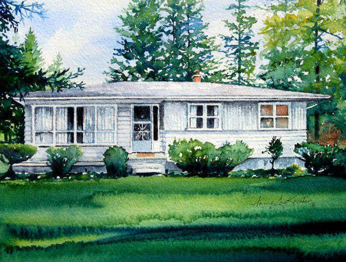 cottage portrait painting