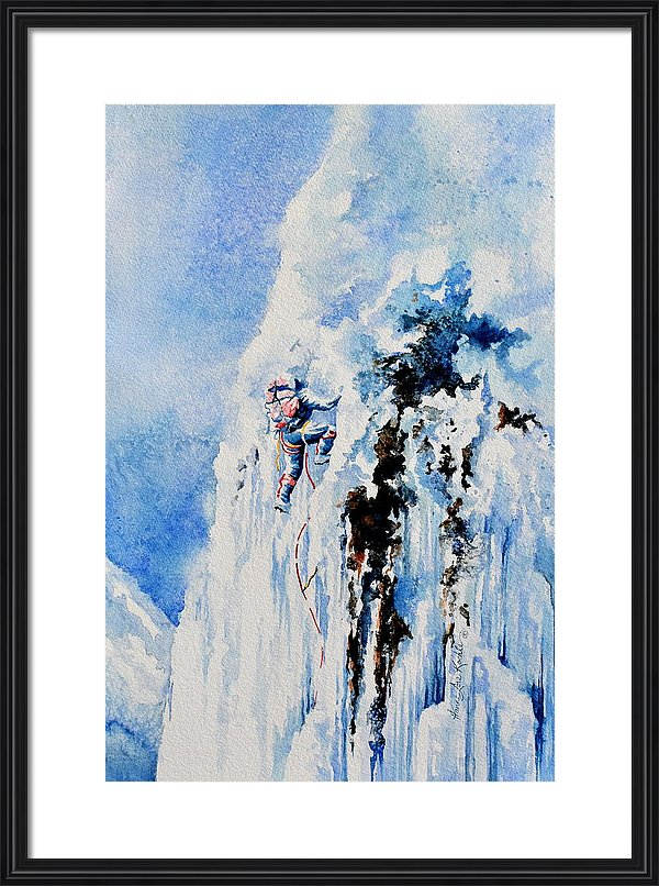 Ice Climb Mountaineering Painting By Hanne Lore Koehler