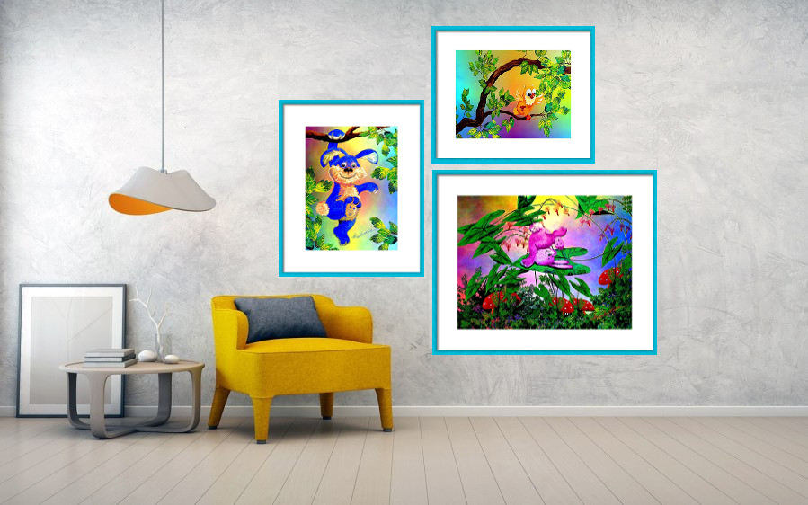 bunny painting for nursery