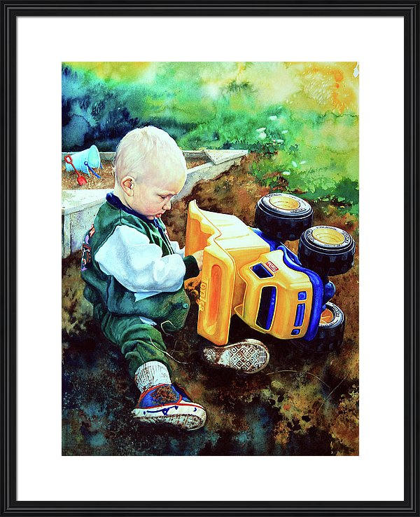 watercolor portrait of three childen
