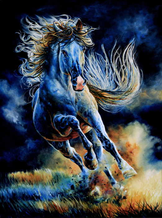 Wild And Free Running Horse Painting