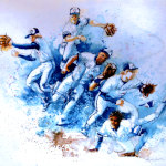 Baseball Action Painting