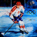Eric Lindros Olympic Hockey Painting