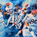 Football Action Painting