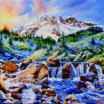 Mt. Rainier spring painting