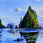 Washington Olympic Park Shi Shi Beach painting