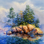 rock island mist painting