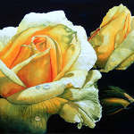 painting of yellow rose