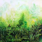 painting of ferns