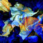 abstract impressionist roses painting