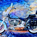 Blue Knight Motorcycle Art