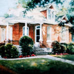 order a house portrait painting by artist