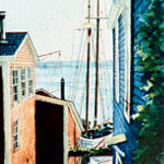 painting of Lunenburg Nova Scotia