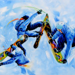 Snowboarder painting