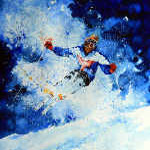 Alpine Skier Painting
