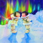aurora borealis painting for children