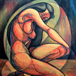 abstract female nude painting
