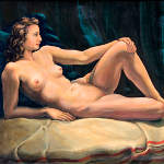 reclining nude oil painting
