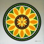 Pennsylvania Dutch Sunflower Hex Art