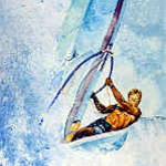 wind surfing painting